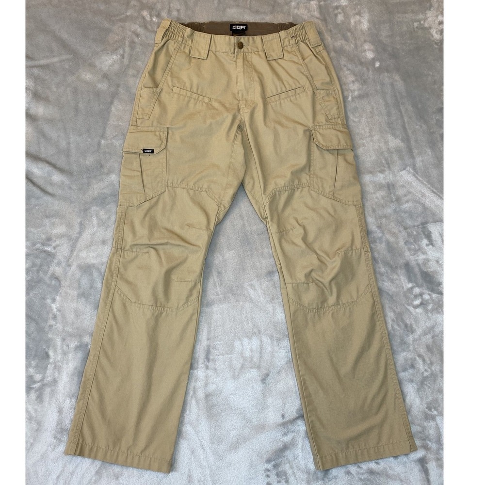 CQR Tactical Cargo Pants Men 32x31 Khaki TLP117 Ripstop Multi-Pocket Work Hiking